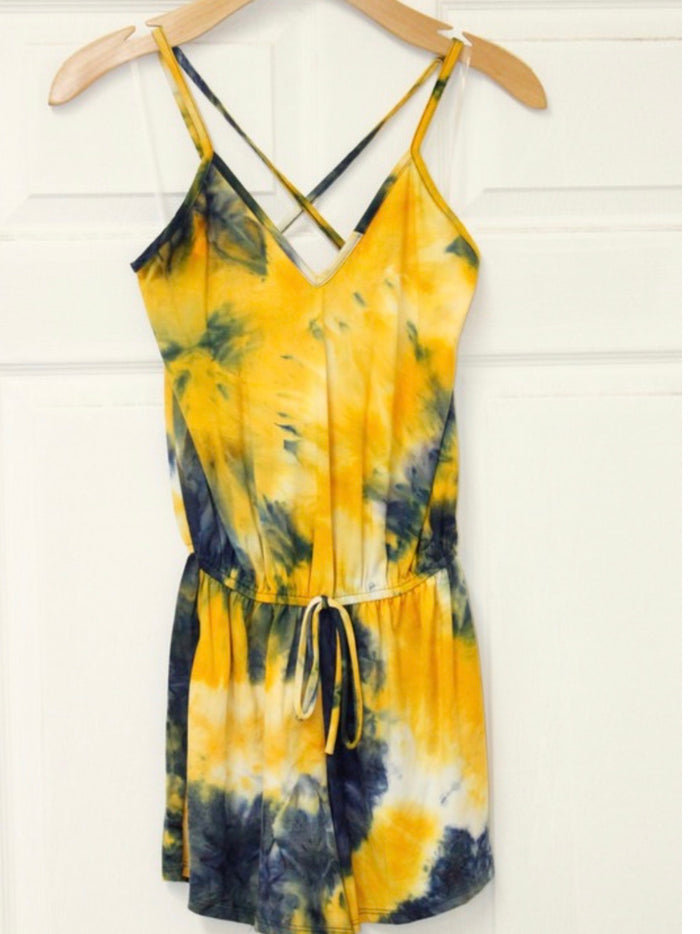 Strappy Tie Dye Romper