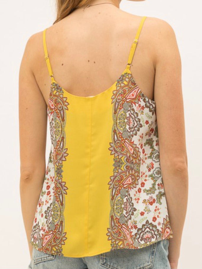Scarf Print Tank Pant Set