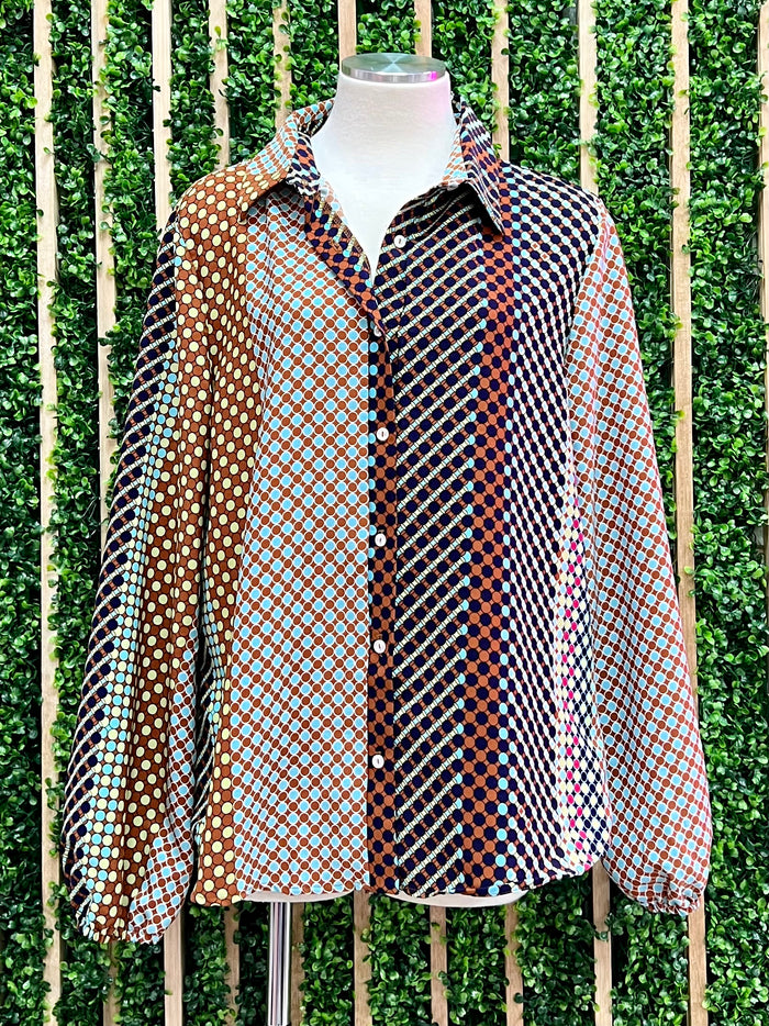 Multi Color Polka Dot Blouse