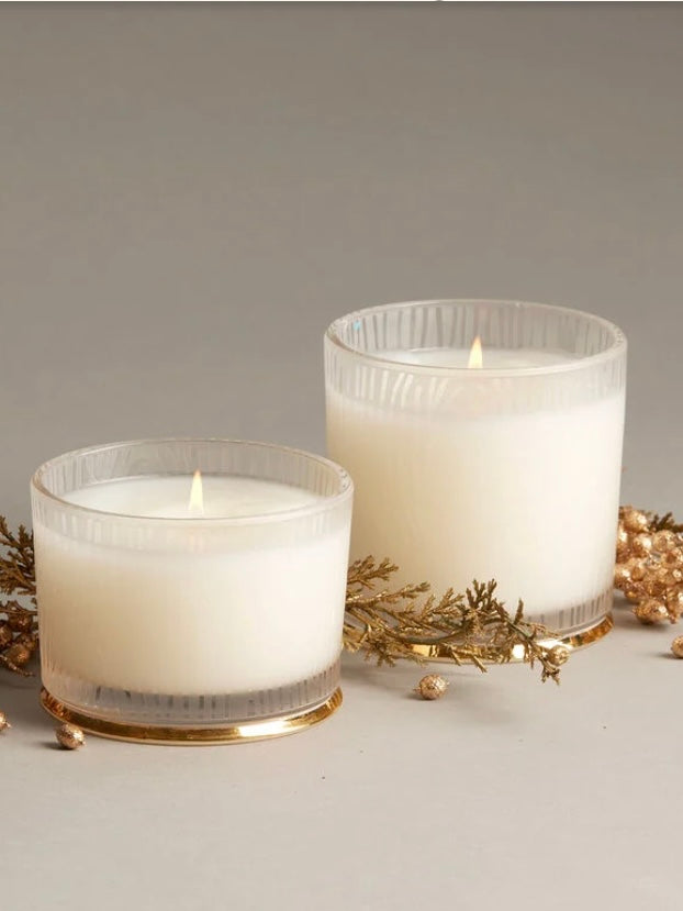 Frasier Fir Gilded Frosted Wood Grain Candle