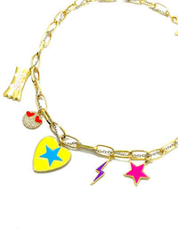 Star Heart Colorful Necklace