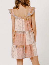 PAtchwork Babydoll Dress