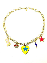 Star Heart Colorful Necklace