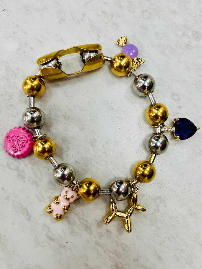 Large Ballchain Charm Bracelet