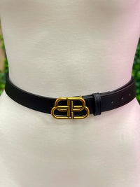 Worn Gold Detailed Buckle Belt