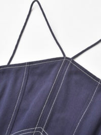 Exquisite Halter Stitch Detail Short Dress