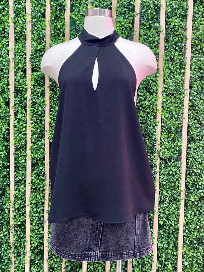 Teardrop Keyhole Halter Tops