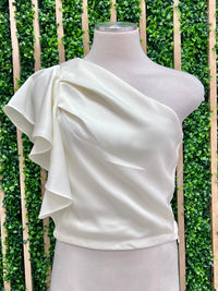Ruffled One Shoulder Top