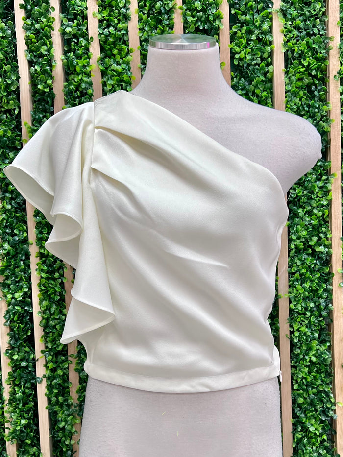 Ruffled One Shoulder Top