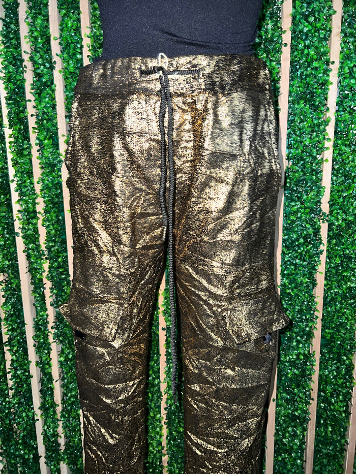 Gold Foil Joggers