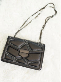 Black Studded Crossbody