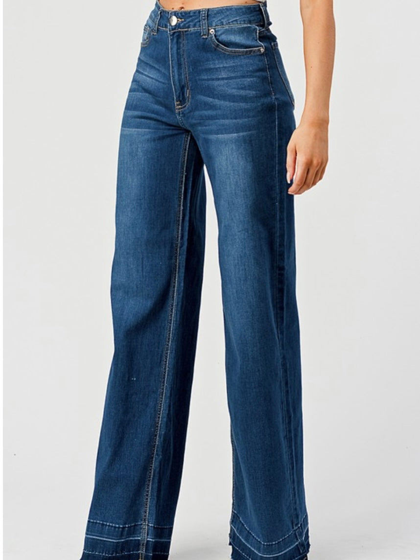 Indigo Wide Leg Denim Palazzo