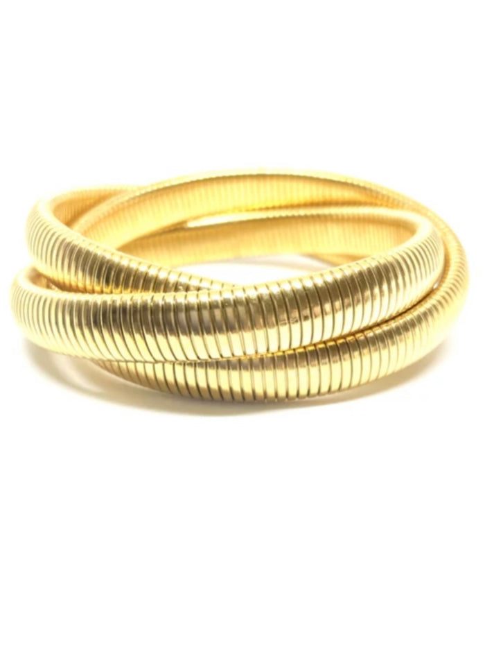 Mixed Metal Twisted Cobra Bracelet