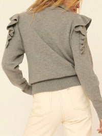 Ruffled Long Sleeve Sweater