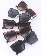 Two Tone Square Fashion Sunglasses