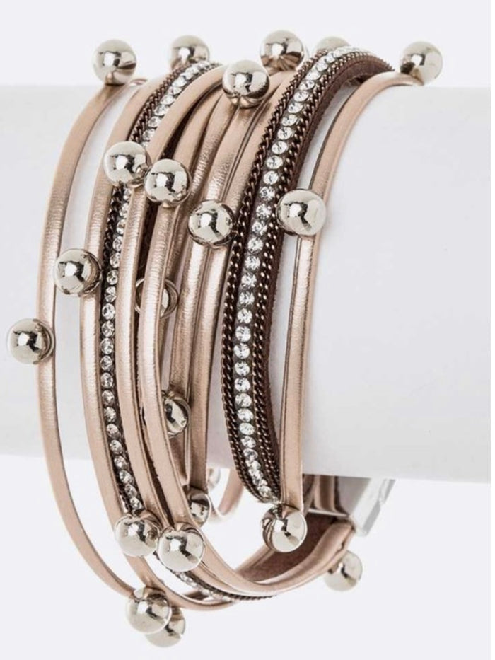 Crystal Embellished Wrap Bracelet