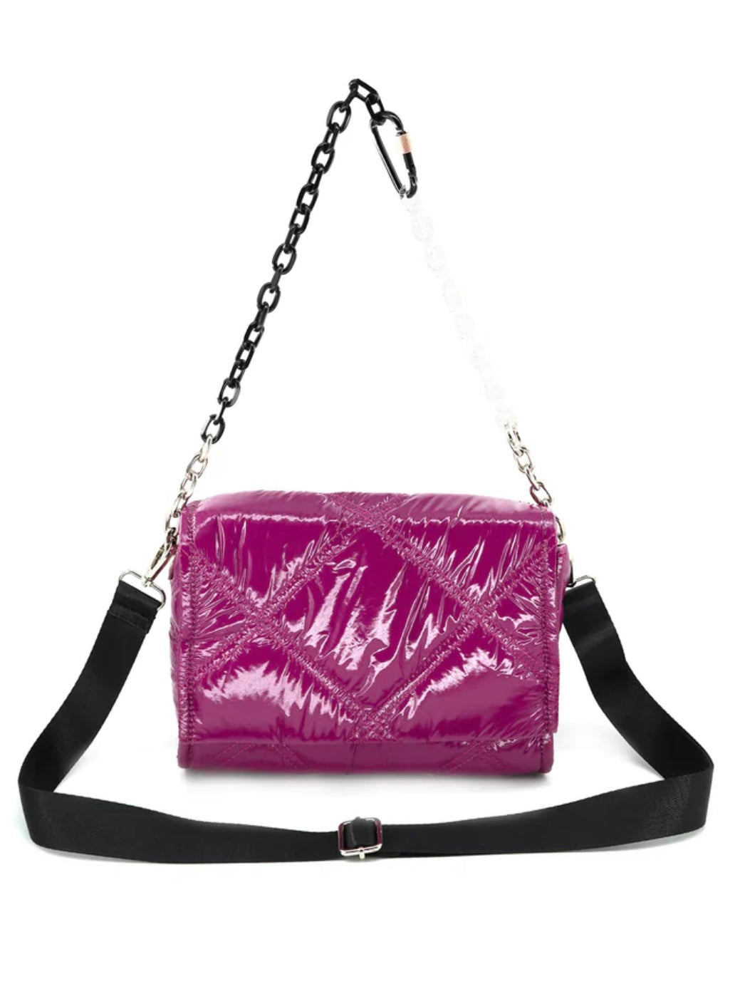 Glossy Puffer Crossbody Bag