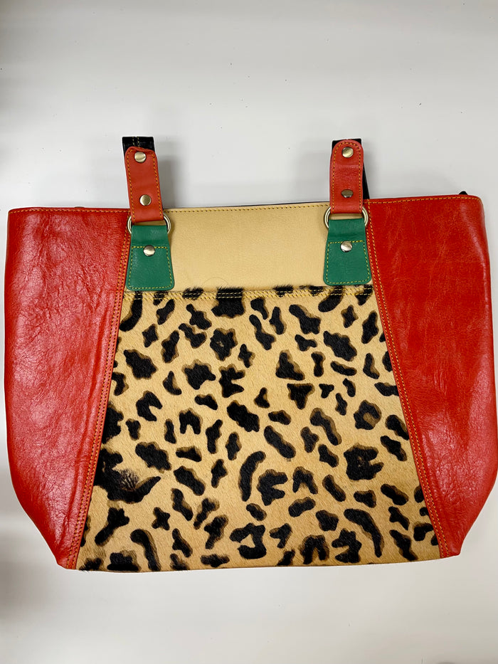 Halston Leather Tote Bag