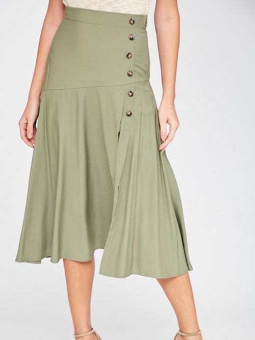 Button up Midi Skirt