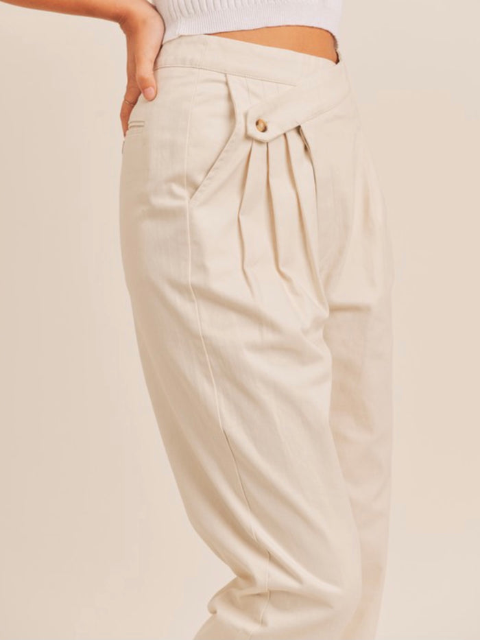 Cream Unbalanced Jogger