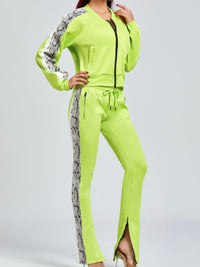 Neon Yellow Jogger Set