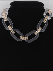 Clear Chained Up Necklace