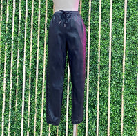 Faux Leather Jogger Pants