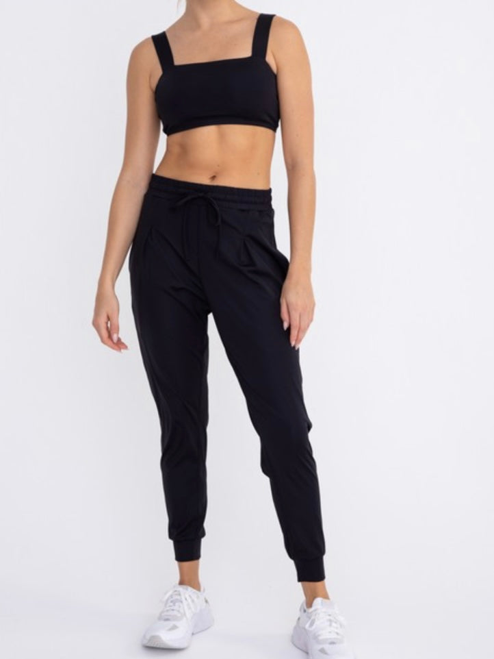 Black Square Neckline Crop Top