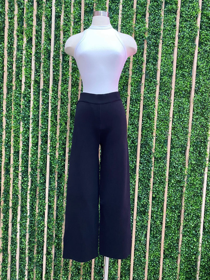 Black Culote Sweater Pants