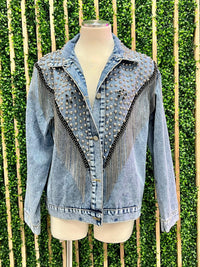 Studded Metal Fringe Jacket