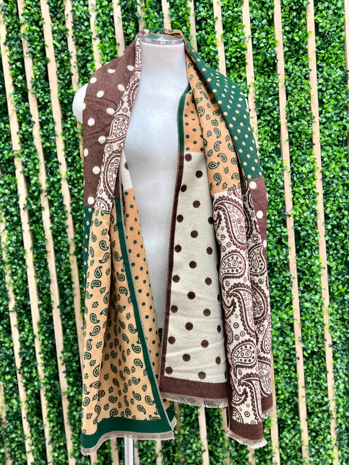 Contrast Print Scarf