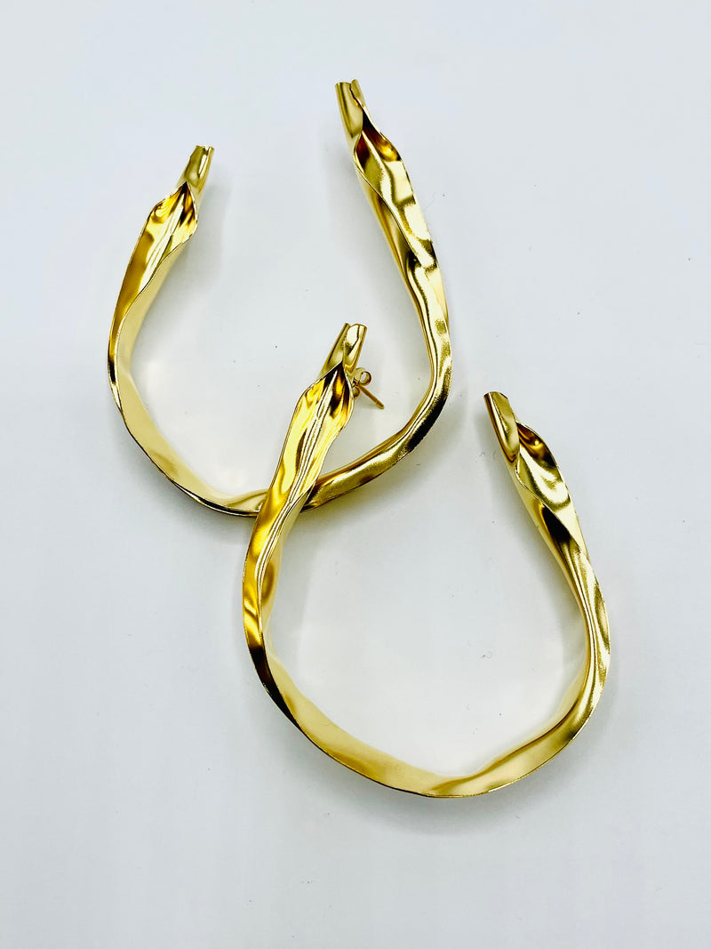 Katerina Architectural Sticks Hoop Earrings