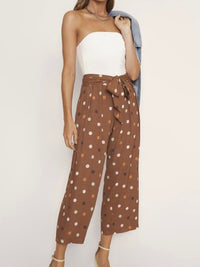 Brown Dots Culote Pants