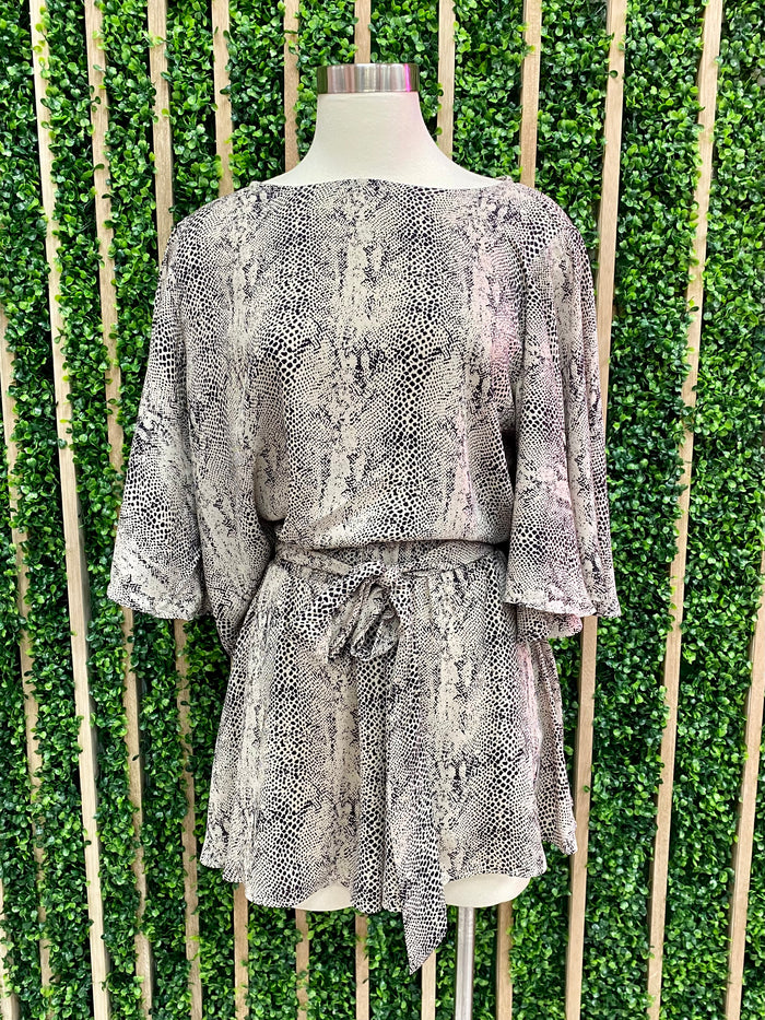 Taupe Black Snake Short Pant