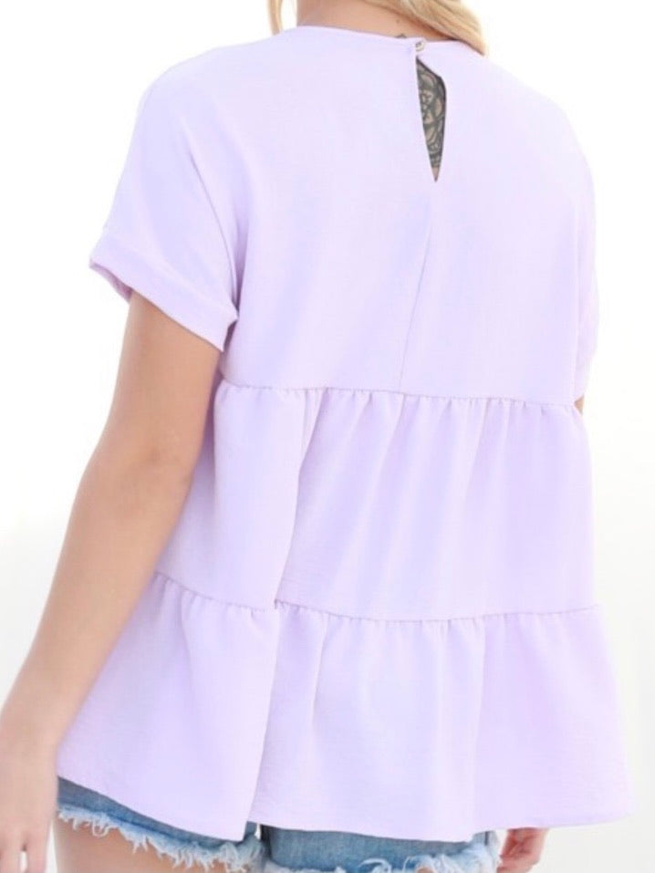 Lavender Tiered Top