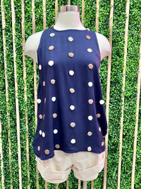 Pom Pom Detail Sleeveless Top