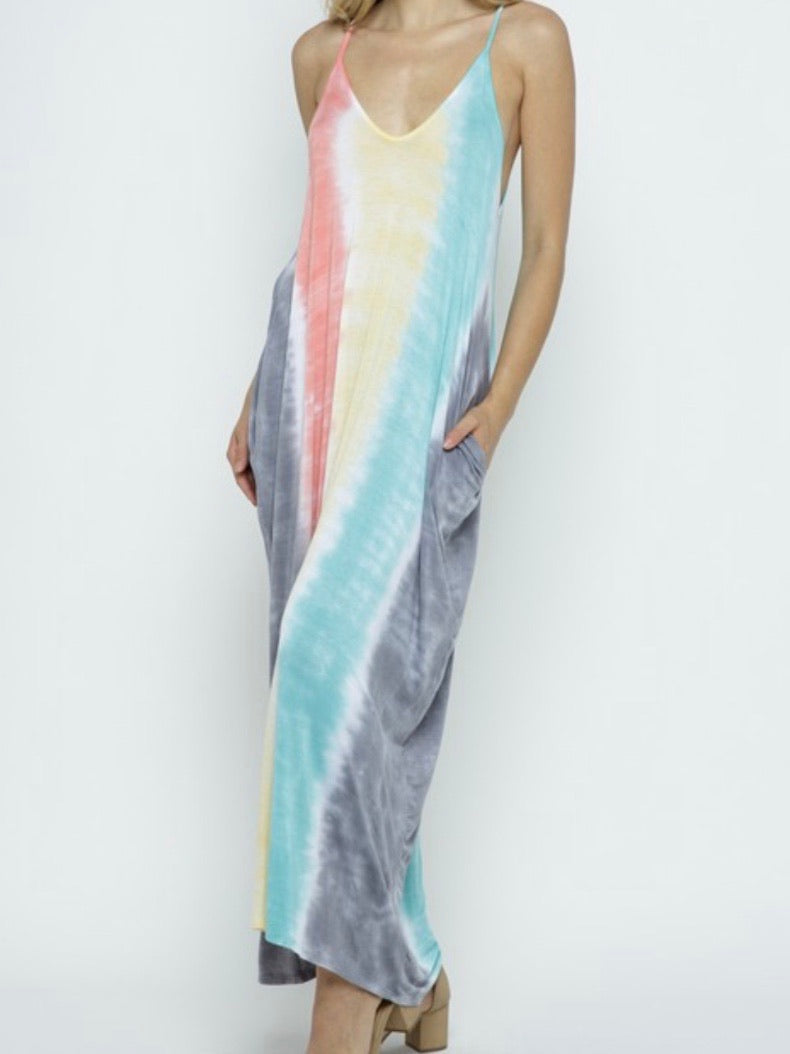 Tie Dye Harem Maxi Dress