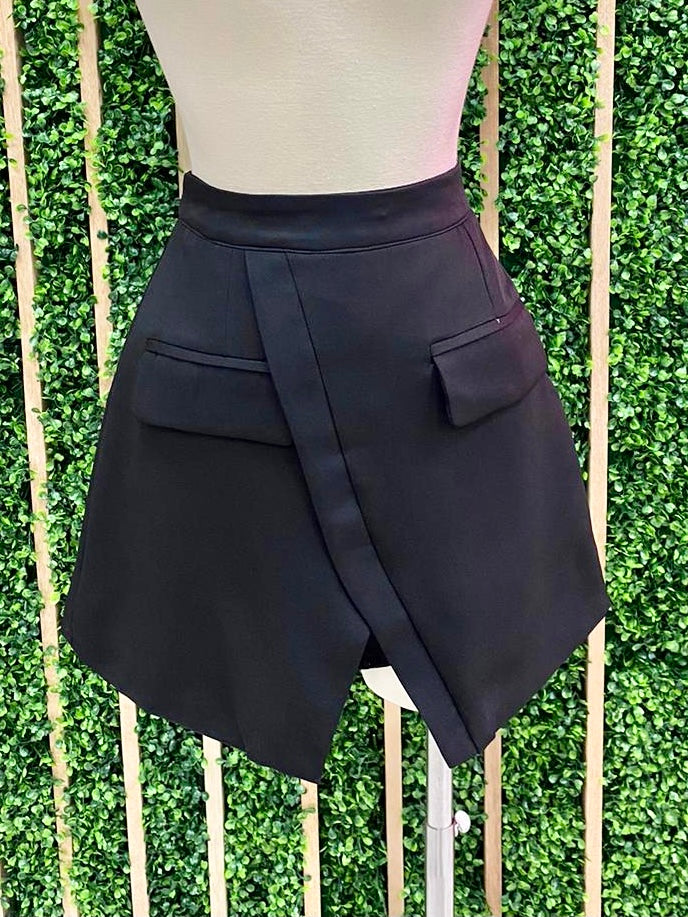 Pocket Detail Fitted Skort