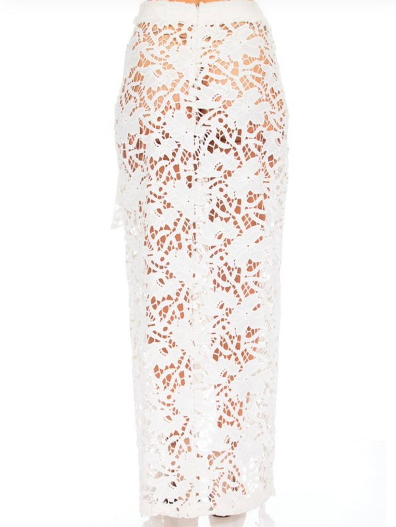 Delicate Lace Wrap Skirt