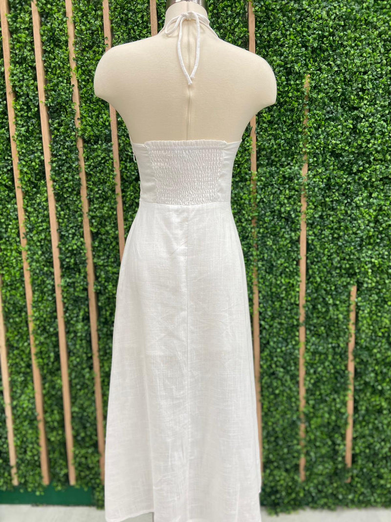 Bustier Halter Midi Dress