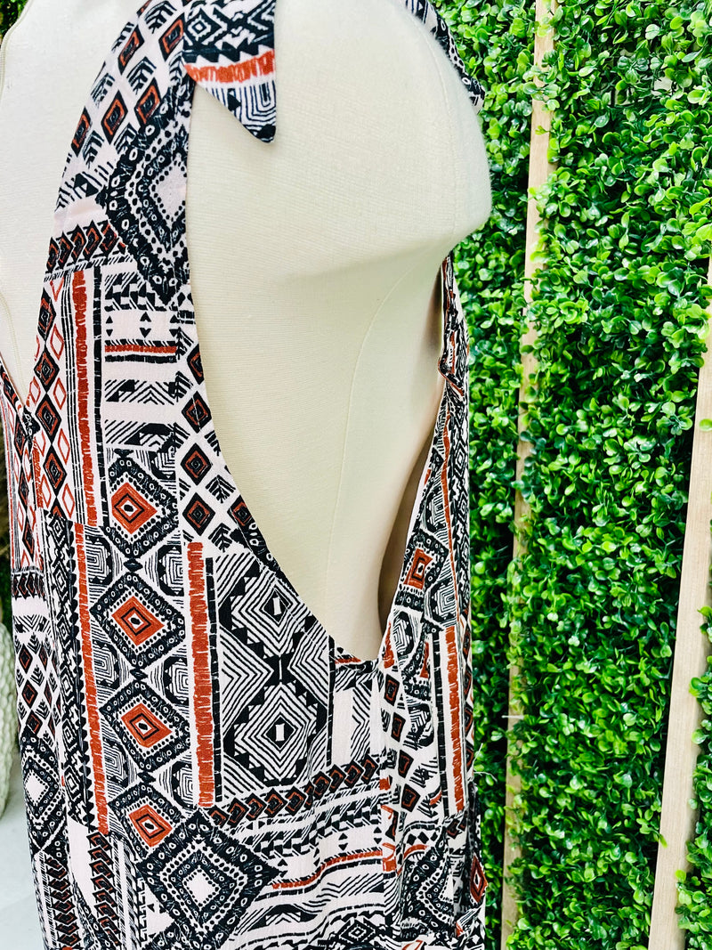 Aztec Print Loose Fit Jumpsuit