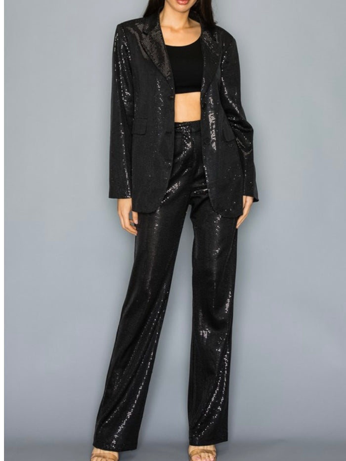 Black Sequin Pant