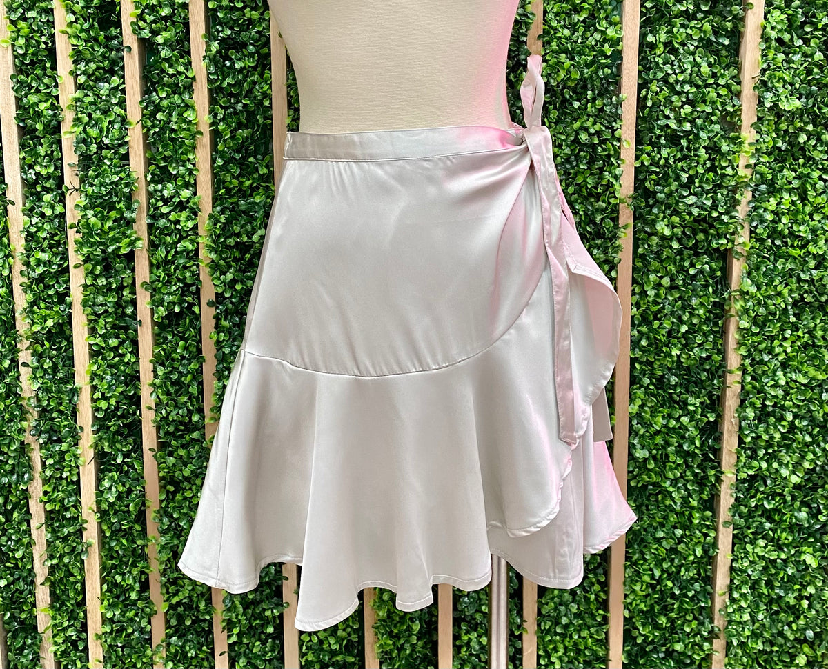 Satin Wrap Skirt