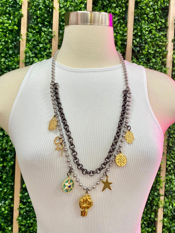 Charmed Double Layer Necklace