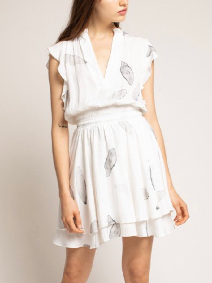 Petal Print short Dress