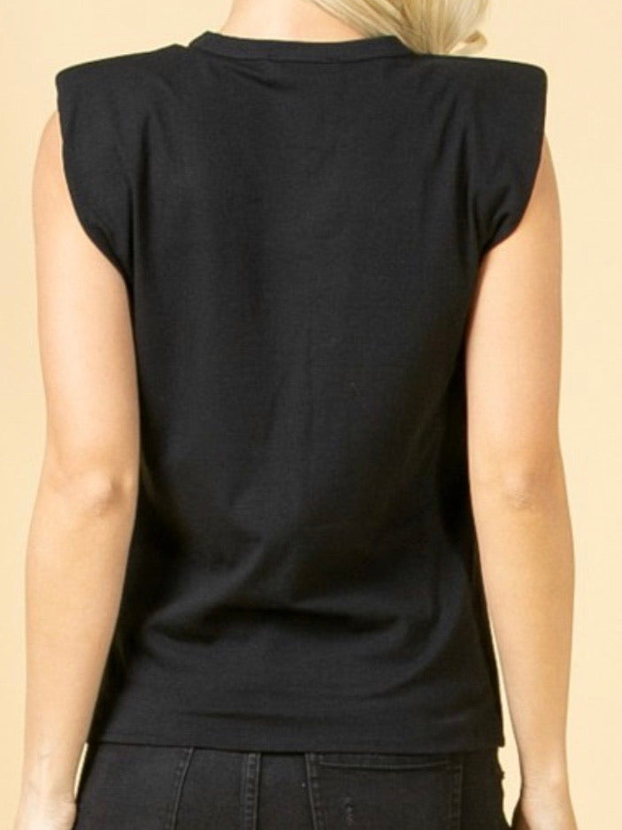 Sequin Patch Muscle Tee