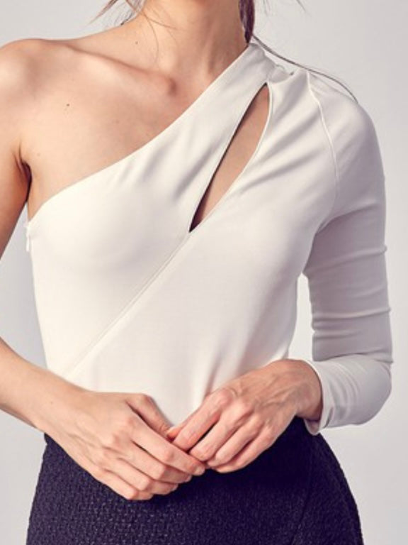 One Shoulder CUtout Bodysuit