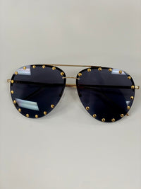 Studded Aviator Sunglass