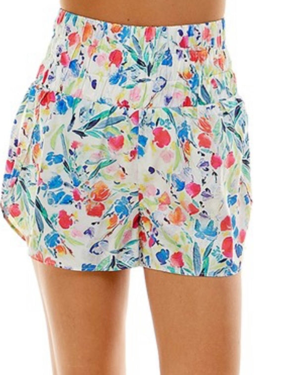 Athletic Floral Shorts