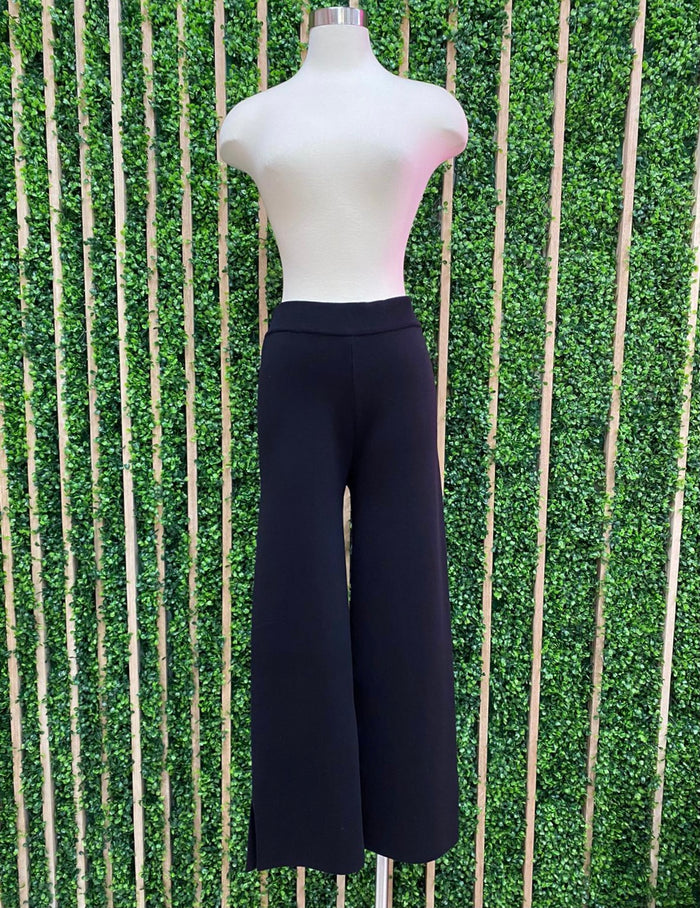 Black Culote Sweater Pants